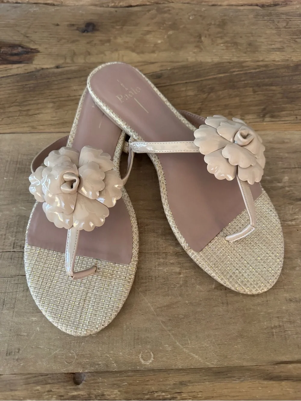 Linea Paolo Laurel Flower Sandal ~ Nude Size 10
